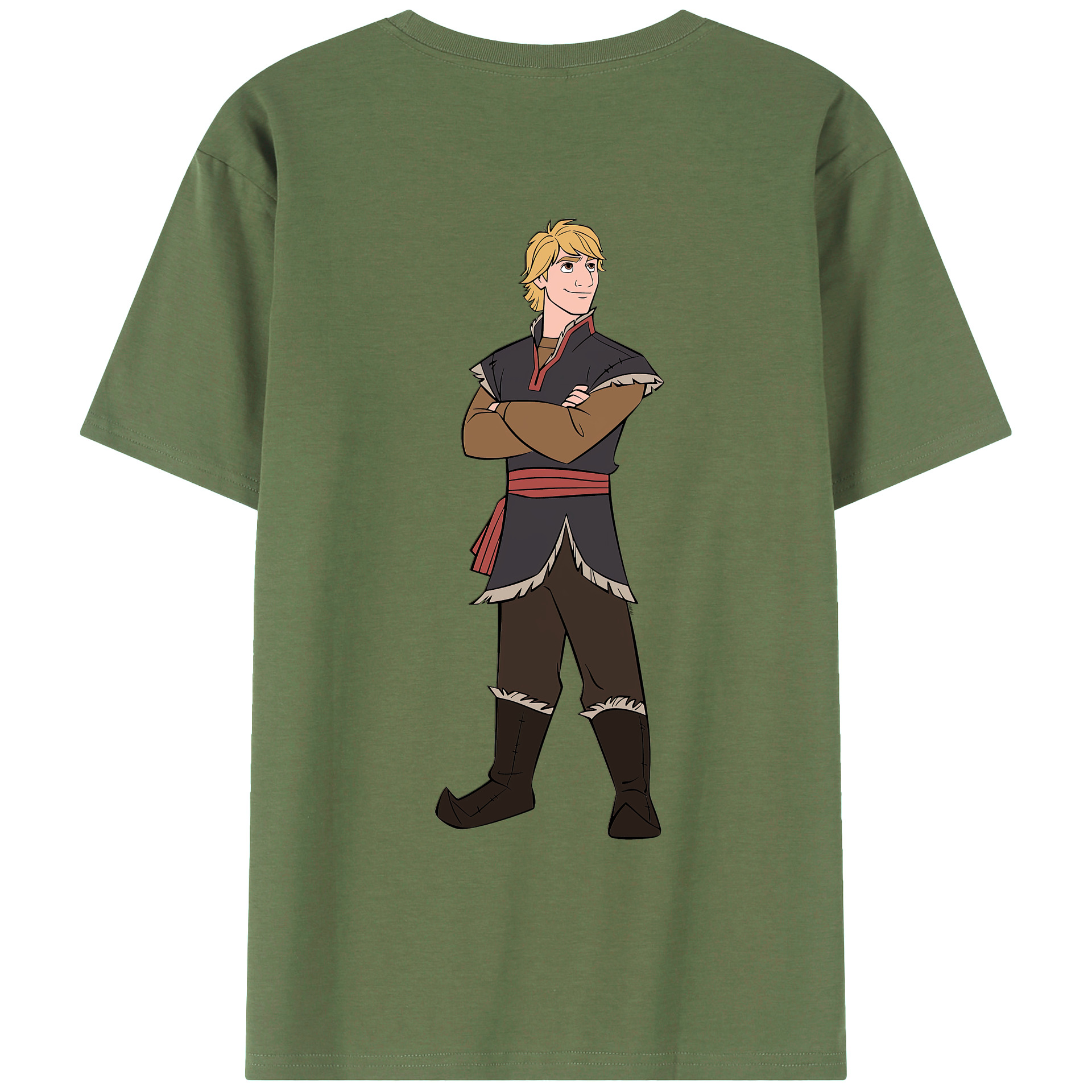 （画像用） アナと雪の女王 アンナ エルサ Frozen Anna Elsa 綿100％ メンズ半袖Tシャツ（バックプリント） 通気性